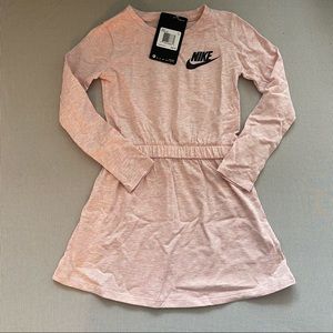 NWT Nike 4T Girls Heathered Pink Long Sleeve Dress